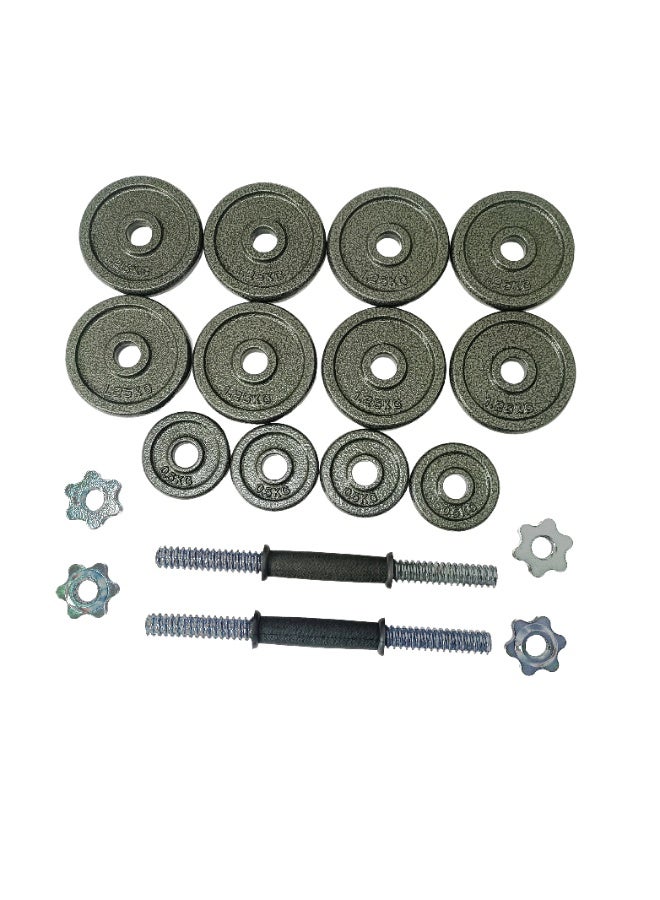 ENDLESS  15 Kg (33 Lb) Cast Iron Adjustable Dumbbell Set ( 1.25Kg*8 , 0.5Kg*4 , 1.5Kg*2 Dumbell Rods )| Black | Perfect For Bodybuilding, Fitness, Weight Lifting And Training At Home Or Gym - Image 2