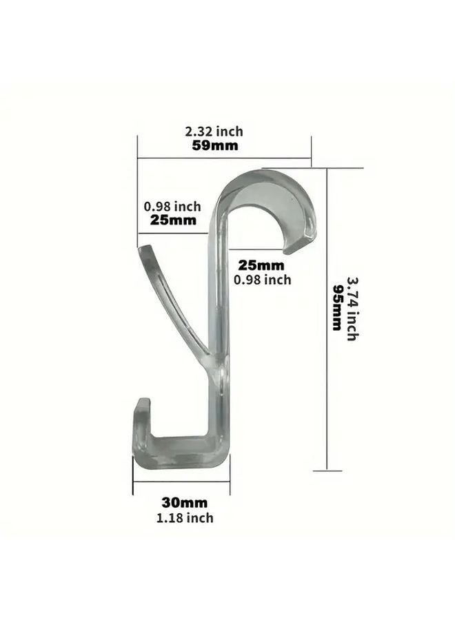 White 3pcs Bathroom Hanger Clips Heated Towel Radiator Rail Hook Holder Multifunction Drying Rack - Image 5