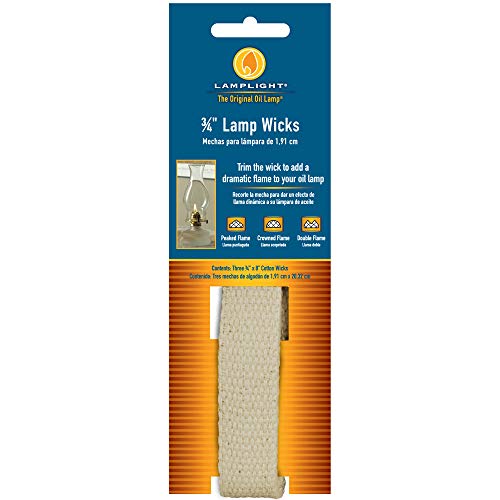 Lamplight Replacement Cotton Flat Wick - 3/4", 3 Count (Pack of 1),White - Image 5