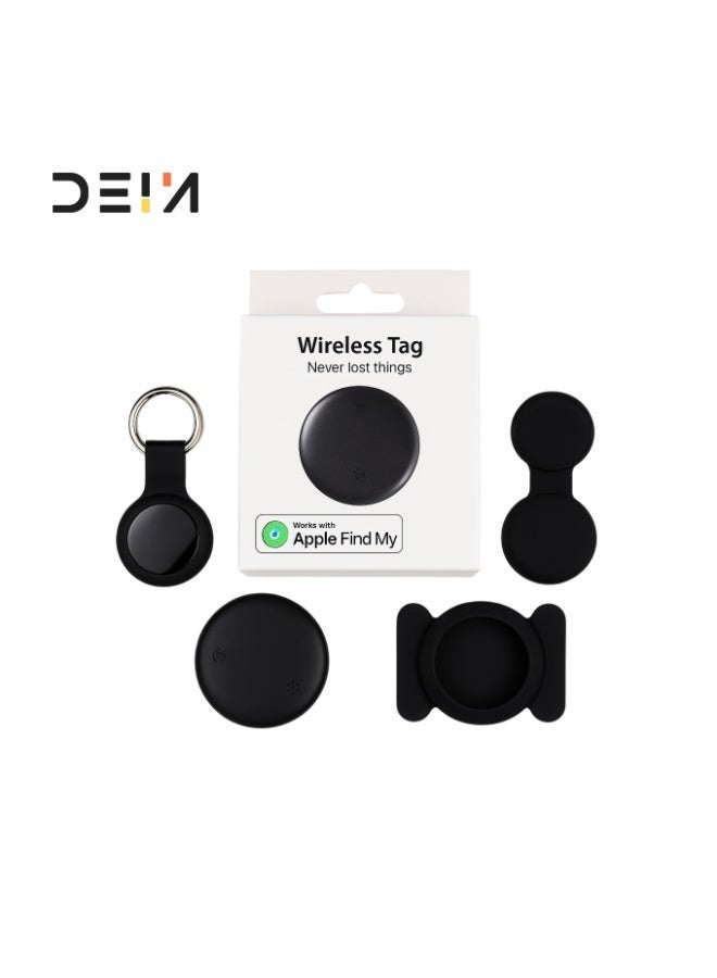 DEIN Bundle of Premium Bluetooth Tag - AirTag replacement - (IOS Only) with Keychain Holder Magnetic Mount Lost Item Locator Apple Find My Compatible, Worldwide Real-Time Tracking Device, Anti Theft, Pet Tracker, Car Tracker, Protective Case, Luggage Tracker and Finder - Image 1