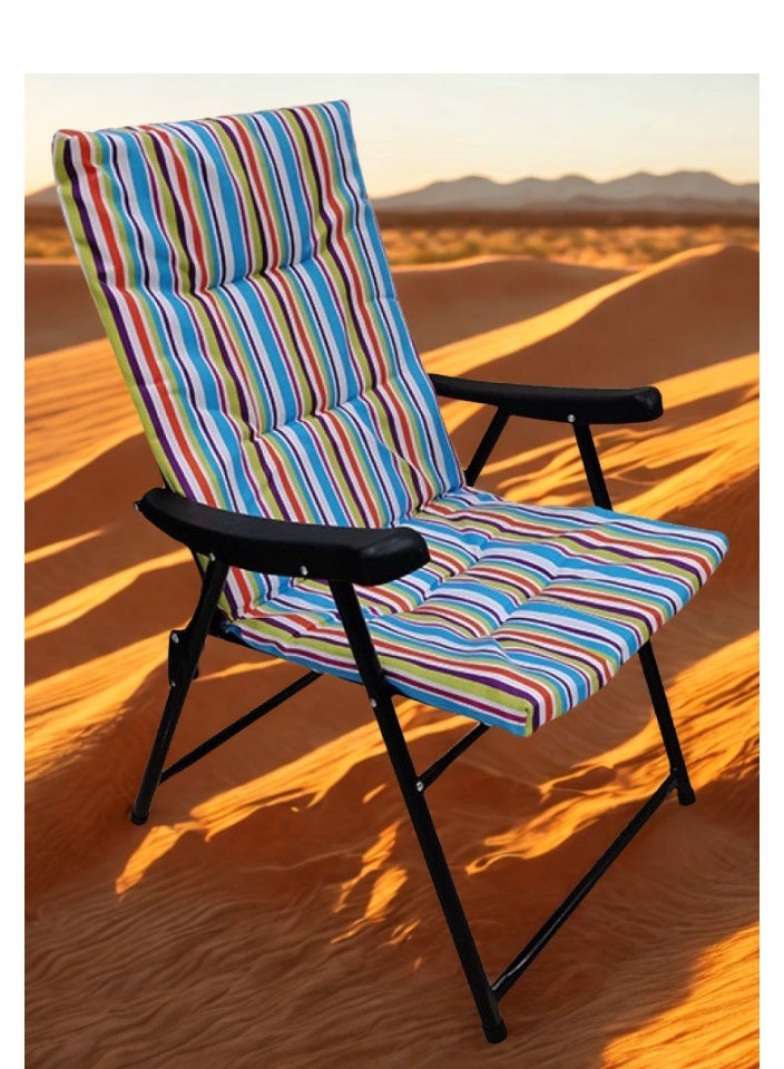 SMART HOME Folding Camping Chair Set of 4 - Lightweight Padded High-Back Camping Chair for Outdoor Camping, Beach Camping, and Hiking (Color Matches Picture) - Image 2