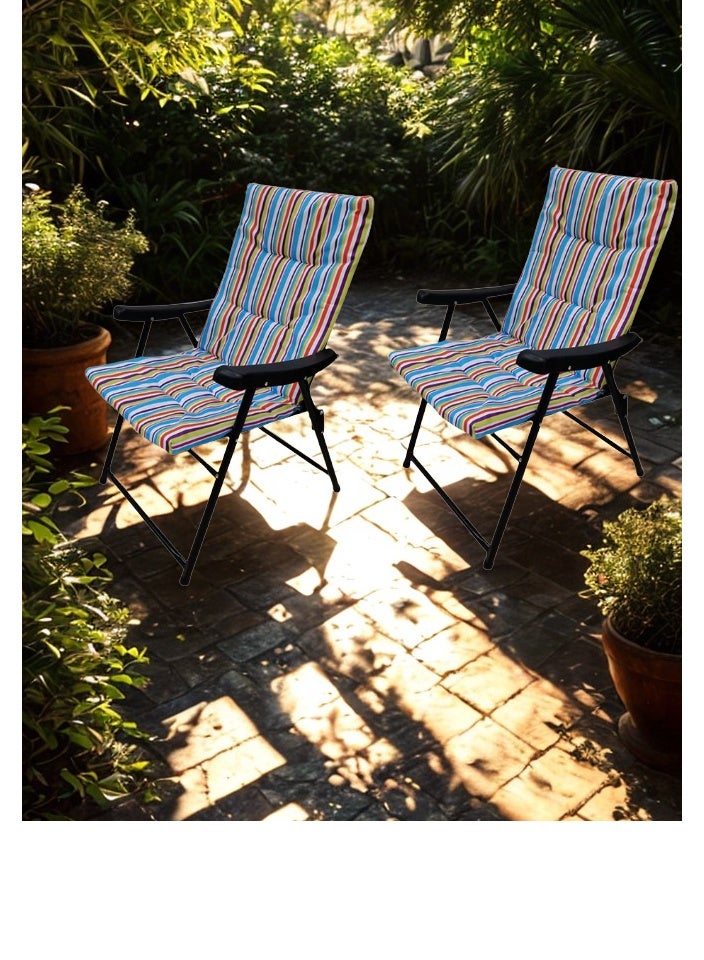 SMART HOME Folding Camping Chair Set of 4 - Lightweight Padded High-Back Camping Chair for Outdoor Camping, Beach Camping, and Hiking (Color Matches Picture) - Image 5