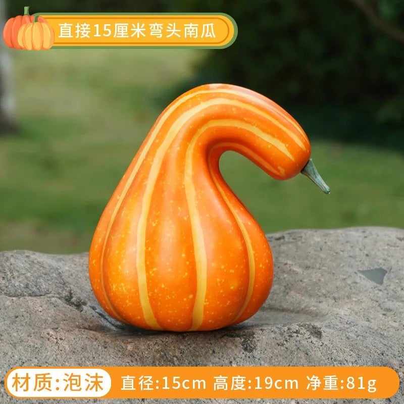 Bluejw L06735 Halloween Pumpkin Decor - Artificial Fruits and Vegetables Shop Decoration, Realistic Fake Vegetables for Fall Harvest Display - Image 1