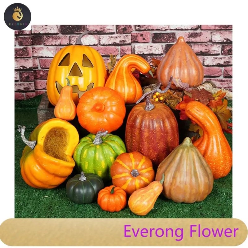 Bluejw L06735 Halloween Pumpkin Decor - Artificial Fruits and Vegetables Shop Decoration, Realistic Fake Vegetables for Fall Harvest Display - Image 4