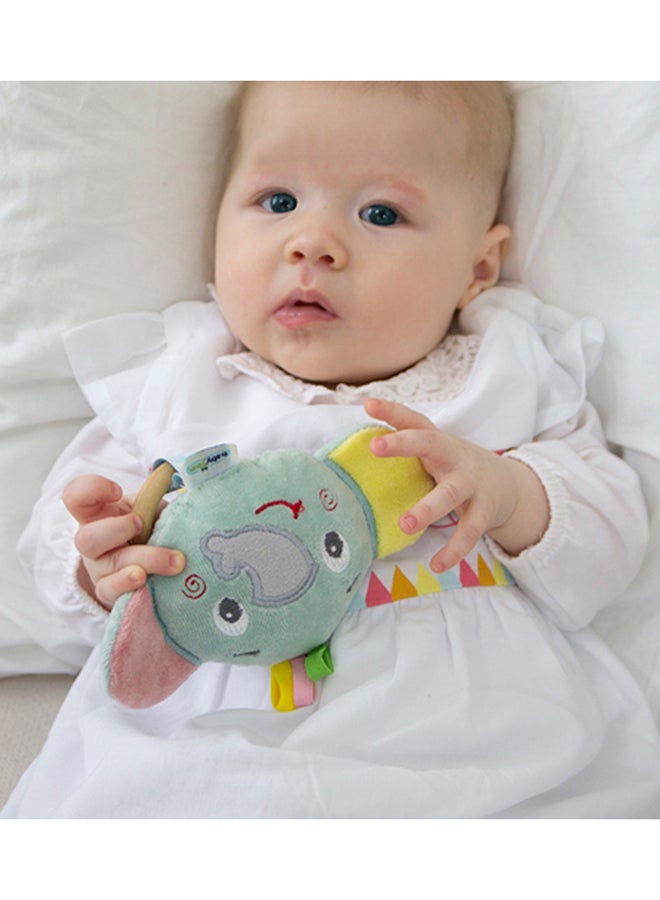 BabyJem Soft Elephant Toy for Baby - 0+ Months - Ideal for Baby Carriage and Stroller - Attractive Colors & Fine Motor Skill Development Support - Parental Control Recommended - Hand & Machine Washable. - Image 4