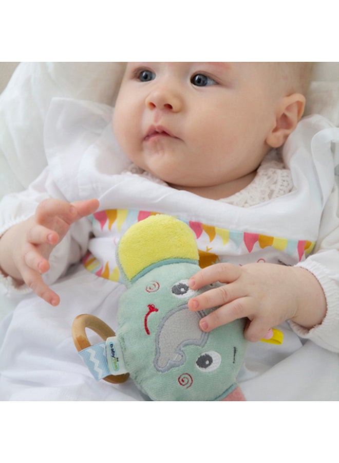 BabyJem Soft Elephant Toy for Baby - 0+ Months - Ideal for Baby Carriage and Stroller - Attractive Colors & Fine Motor Skill Development Support - Parental Control Recommended - Hand & Machine Washable. - Image 3