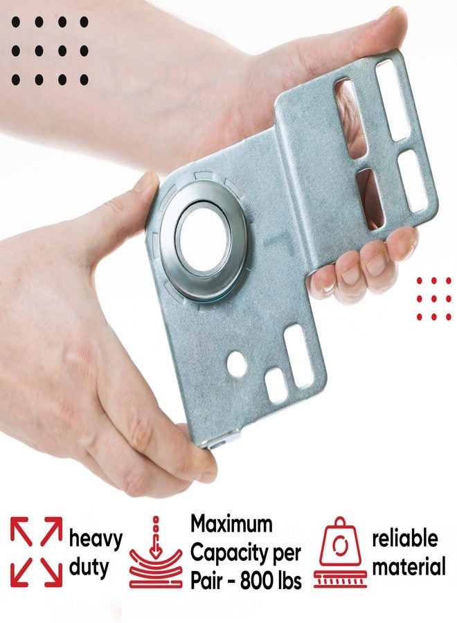 Granatan 3 3/8" Bearing End Plates Brackets, Residential Brackets for 2" Track Wood or Steel Doors, Garage Door Parts, One Pair Bearing Bracket - Image 3