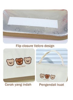 Excefore Stylish and roomy lunch bag set, perfect for work, school, picnics and travel, includes cutlery and insulated tote, three little bears  - Image 3