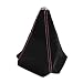 Sylvil Car Shift Knob Dust Cover Gear Shift Knob Cover for Protection Leather ManualAutomatic Shifter Shift Boots Cover Decorate Car Interior Universal Car Accessories BlackRed Napped - Image 2
