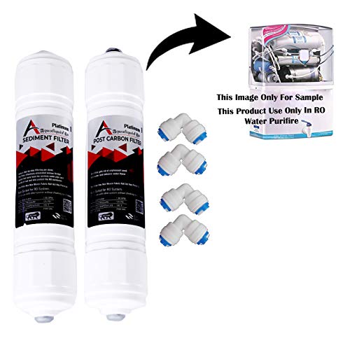 AQUALIQUID RO Platinum Post Carbon Filter + Sediment Filter + 4 pcs connactor with lock Suitable for All RO Water Purifier - Image 3