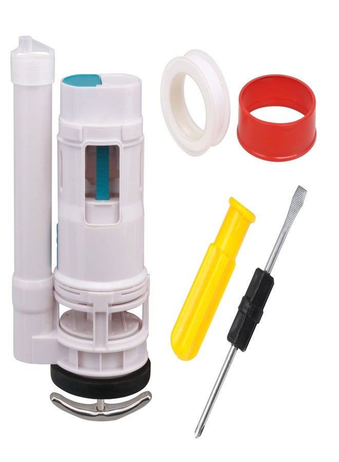 RDEXP White 7.08inch Height Water Tank Connected Dual Flush Fill Toilet Cistern Inlet Drain Valve Repair - Image 1