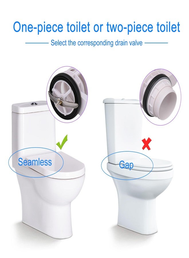 RDEXP White 7.08inch Height Water Tank Connected Dual Flush Fill Toilet Cistern Inlet Drain Valve Repair - Image 3