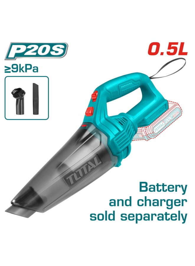 TOTAL VACUUM CLEANER 20V WITHOUT BATTERY & CHARGER TVLI201261 - Image 1