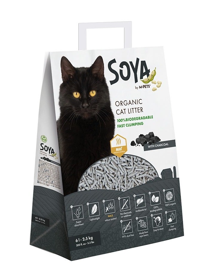 mpets Soya Organic Cat Litter Charcoal 6 L – 100% Biodegradable - Image 4
