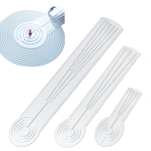 DAFENCHI 3-in-1 Mandala Ruler Tool with Holes, Mandala Dot Art Circle Maker, Compass Protractor Straight Dotting Ruler for Dot Art Geometric Mandala Pattern Design, 3 Sizes - Image 1