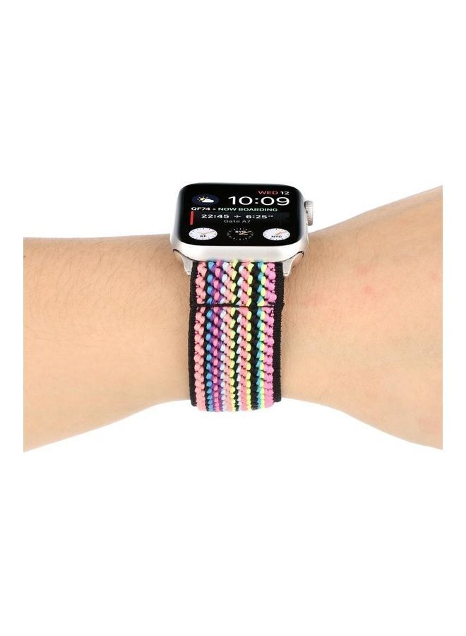 NIBEMINENT Replacement Watchband For Apple Watch Series 7 45mm/6 & SE 5 4 44mm/3 2 1 42mm Multicolour - Image 4