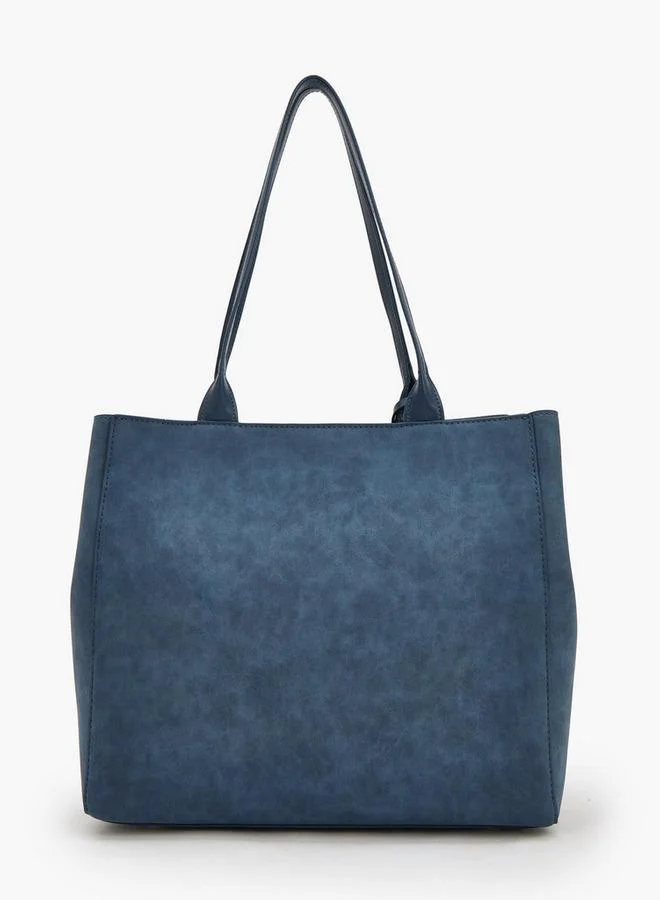 لو كونفورت Suede Tote Bag With Zip Closure