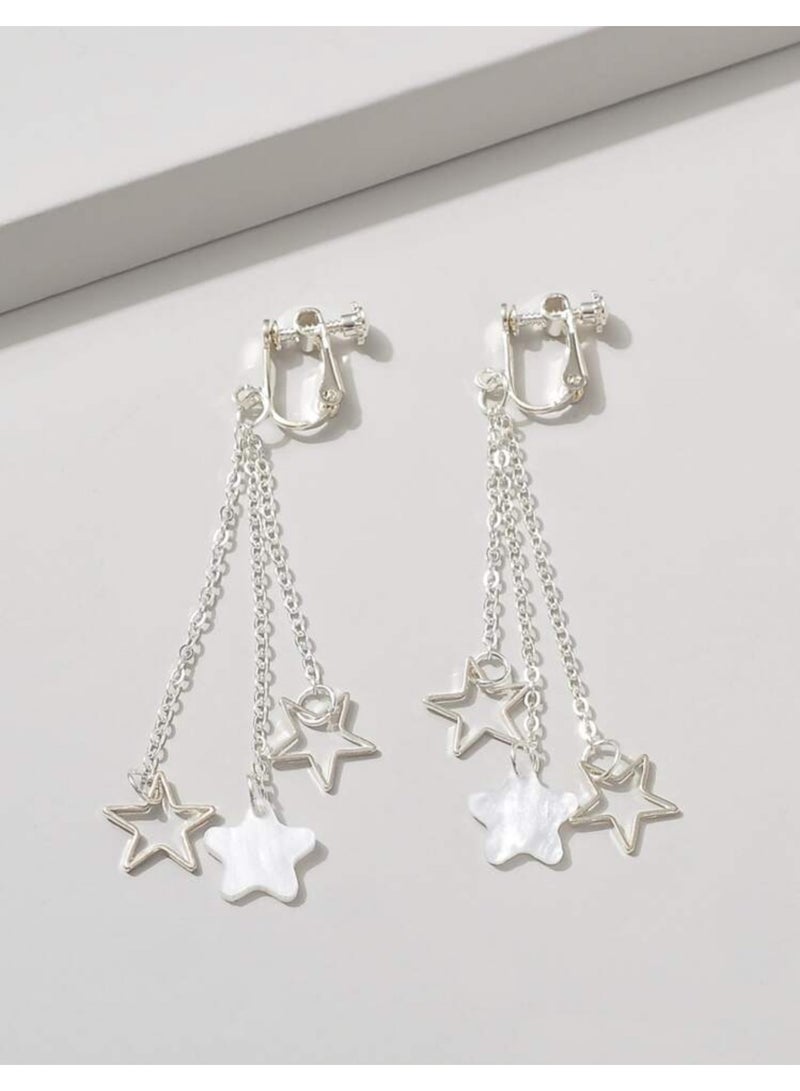Dangle Charms Elegant Stainless Steel Earrings For Women - Image 3