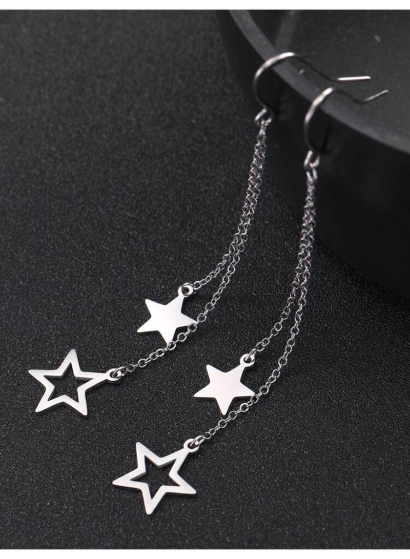 Dangle Charms Elegant Stainless Steel Earrings For Women - Image 1