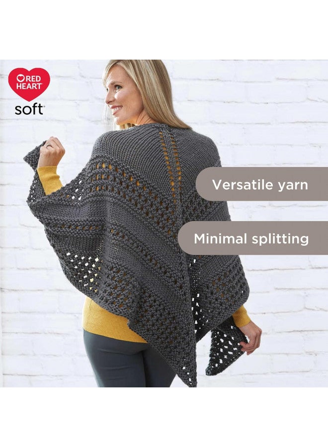 Red Heart Soft Yarn, Light Gray Heather (E728.9440) - Image 2