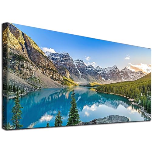 JATOK 5D Diamond Painting Kits for Adults DIY Large Mountain Full Round Drill 355 x 157 inch Crystal Rhinestone Embroidery Pictures Arts Paint by Number Diamond Art Kits for Home Wall Decor - Image 1