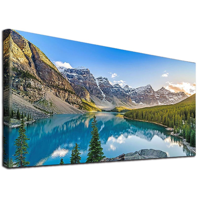 JATOK 5D Diamond Painting Kits for Adults DIY Large Mountain Full Round Drill 355 x 157 inch Crystal Rhinestone Embroidery Pictures Arts Paint by Number Diamond Art Kits for Home Wall Decor - Image 2