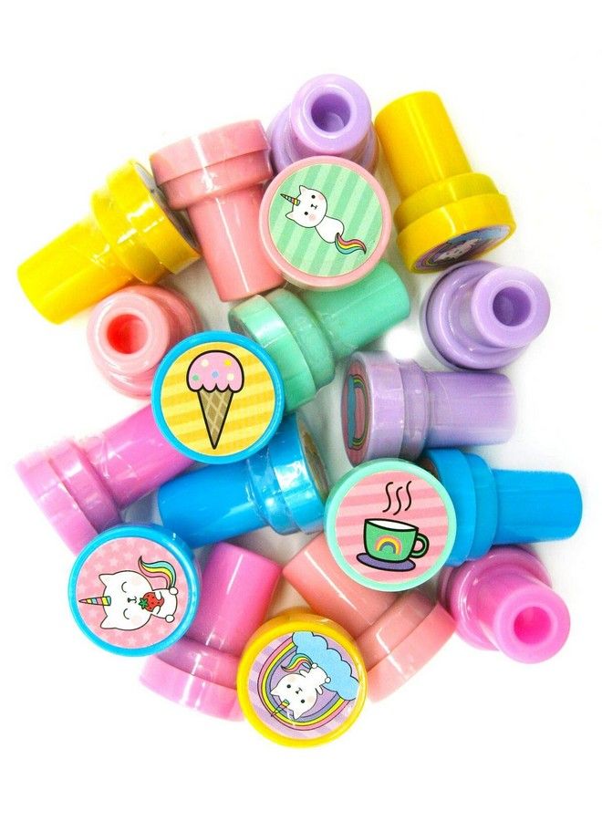 TINYMILLS 24 Pcs Unicorn Kitty Stampers For Kids Birthday Party Favors Goody Bag Stuffers Pinata Fillers Classroom Rewards Carnival Prizes - Image 5