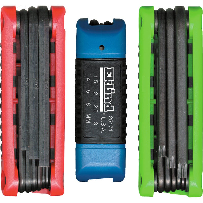 Eklind Tool EKLIND 25024 Ergo-Fold Fold-up Inch / MM Hex Key allen wrench & TORX star Combo (3 sets 24pc) - Image 1