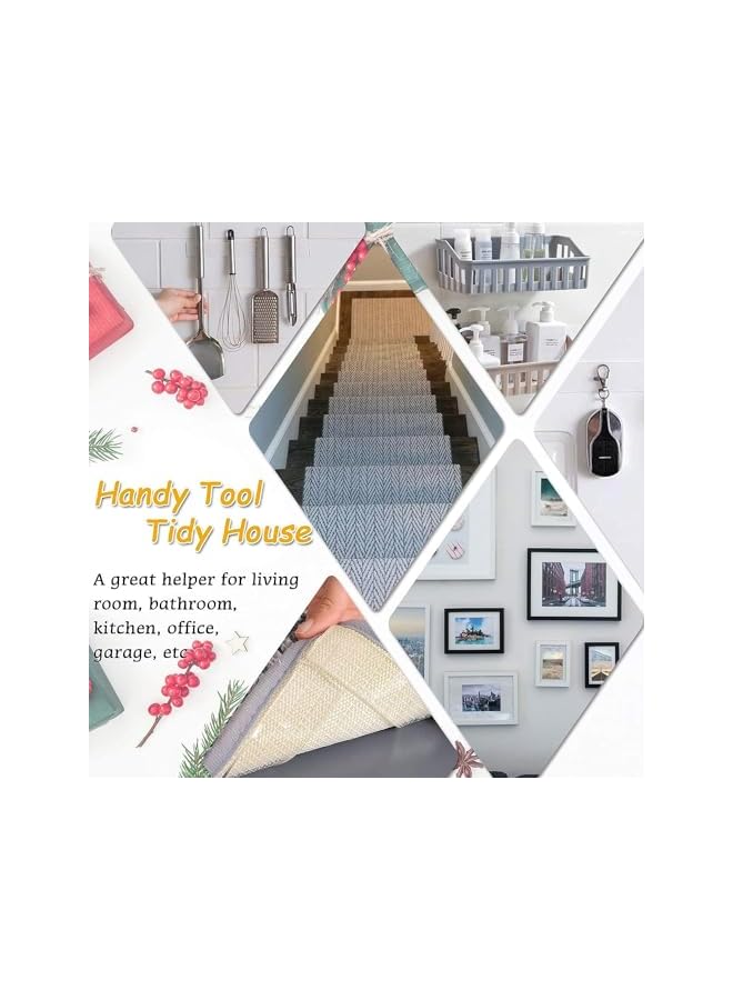 PROMASS promass Self Adhesive Tape, Double Sided Tape Heavy Duty Two Sided Sticky Pads Strong Wall Adhesive Strips No Marks Reusable Clear Nano Tape for Picture Hanging, Carpet Glue  - Image 3