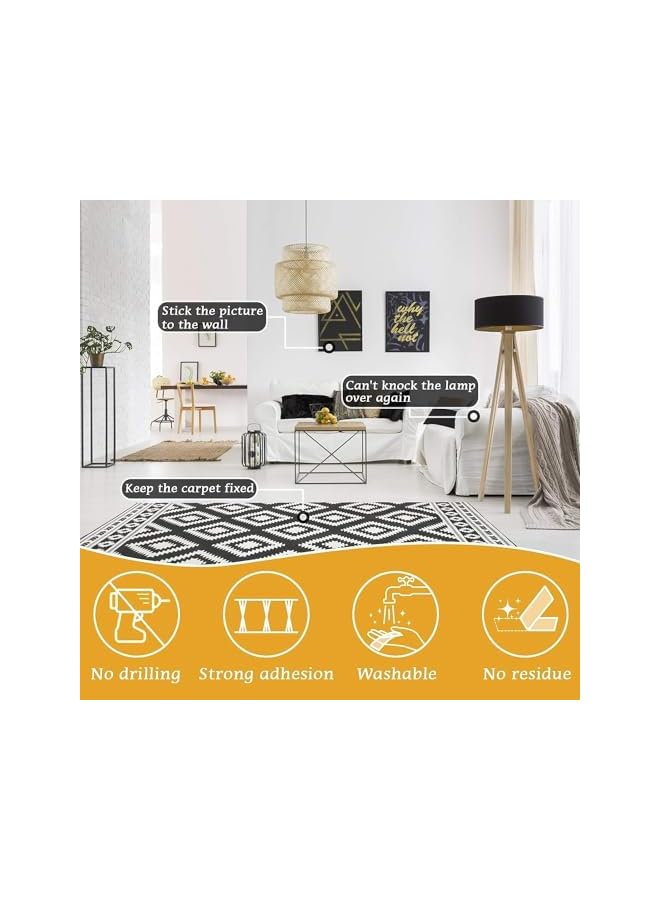 PROMASS promass Self Adhesive Tape, Double Sided Tape Heavy Duty Two Sided Sticky Pads Strong Wall Adhesive Strips No Marks Reusable Clear Nano Tape for Picture Hanging, Carpet Glue  - Image 4