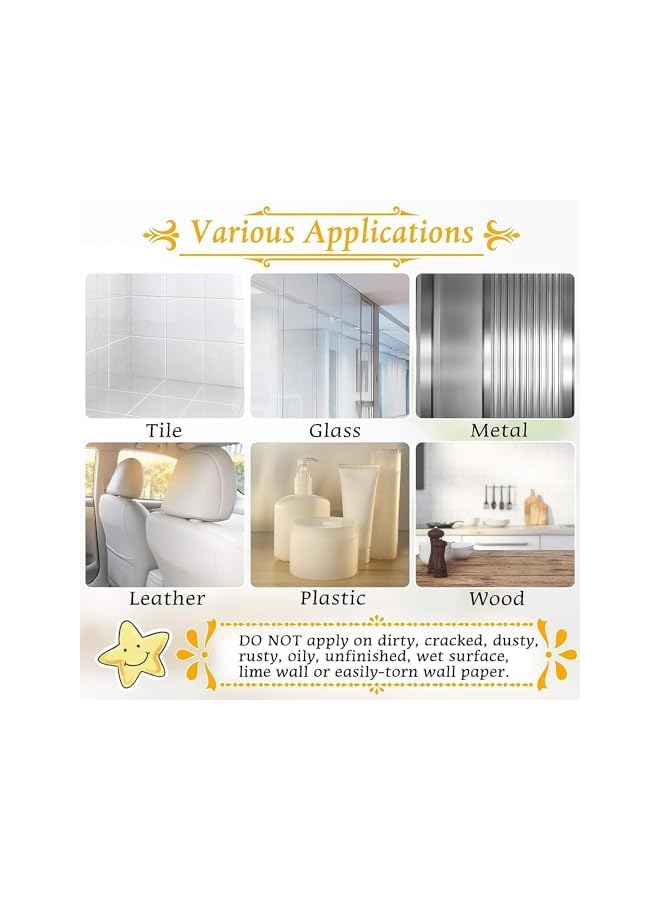 PROMASS promass Self Adhesive Tape, Double Sided Tape Heavy Duty Two Sided Sticky Pads Strong Wall Adhesive Strips No Marks Reusable Clear Nano Tape for Picture Hanging, Carpet Glue  - Image 5