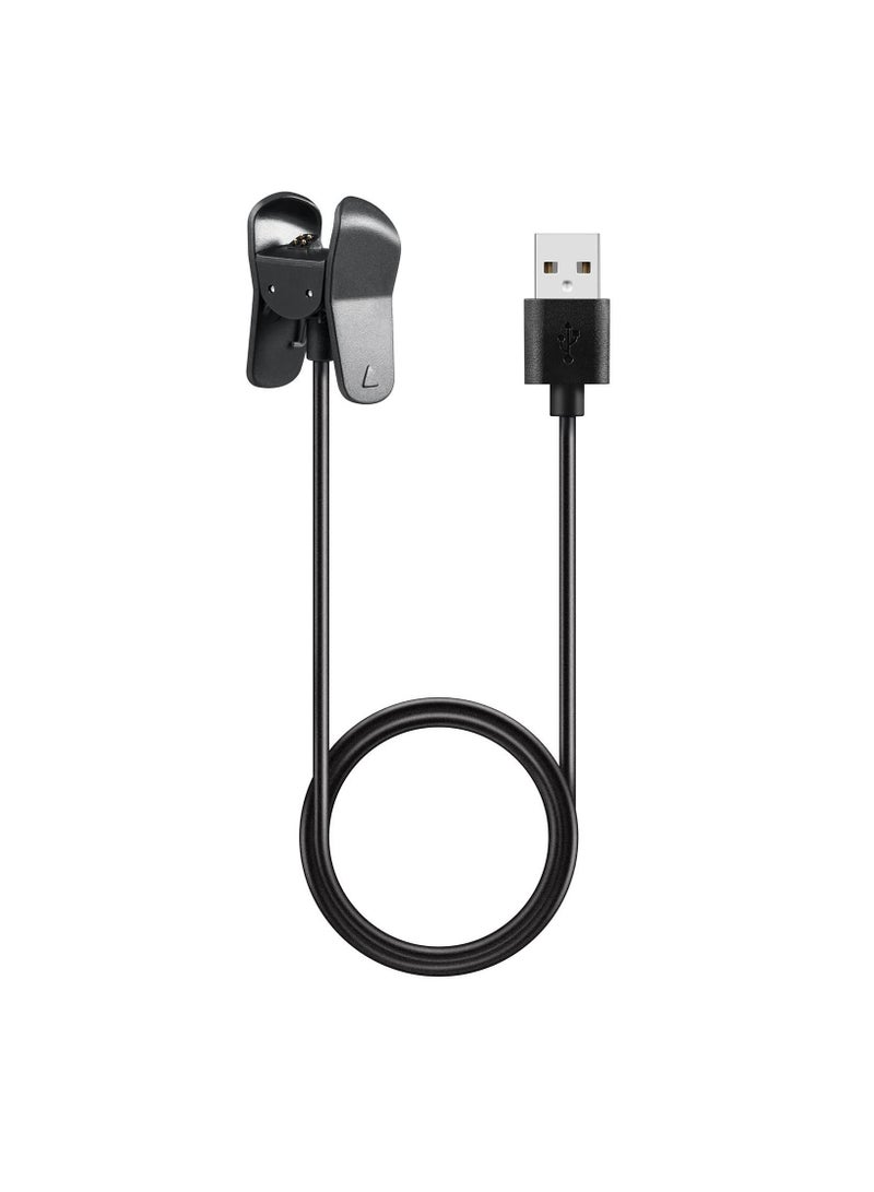 Plastic Charging Cradle Clip Smart Watch 1m USB Charger Data Cable Wire Cord Compatible with Garmin Vivosmart 4 - Image 1