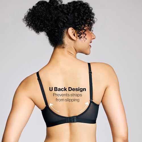 NYKD (NYB003 Cotton Lightly Padded & Non Wired Everyday T-Shirt Bra for Women | Medium Coverage Bra with Soft Detachable Straps | Ideal for All Day Comfort - Black - Image 5