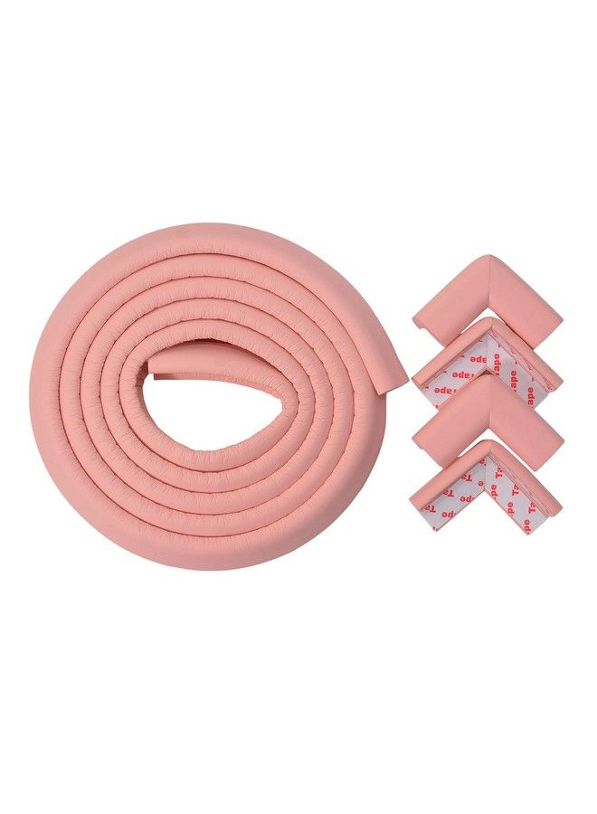 BABYSAFEHOUSE Pre Taped Furniture Edge Guard And Corner Protector 6.5Ft Edge + 4 Corner Guards (Pink Color) For Baby Proofing & Child Safety - Image 1
