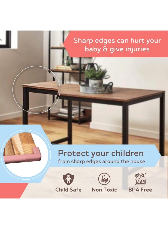 BABYSAFEHOUSE Pre Taped Furniture Edge Guard And Corner Protector 6.5Ft Edge + 4 Corner Guards (Pink Color) For Baby Proofing & Child Safety - Image 4