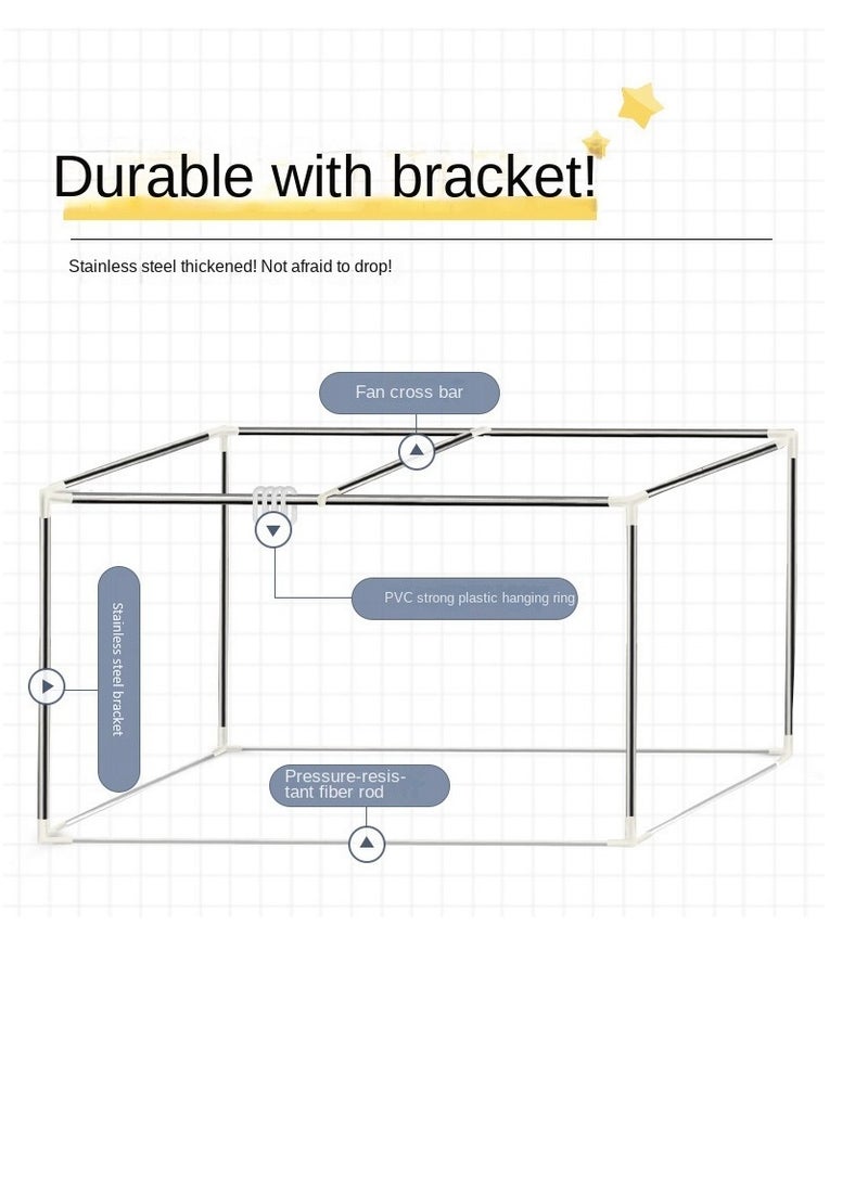 Bluejw Bed Canopy Tents Curtain Blackout Curtain Single Bed Tent Curtain Student Shading Cloth Bed Canopy Mosquito Net Student Sleep Privacy Protection - Image 5