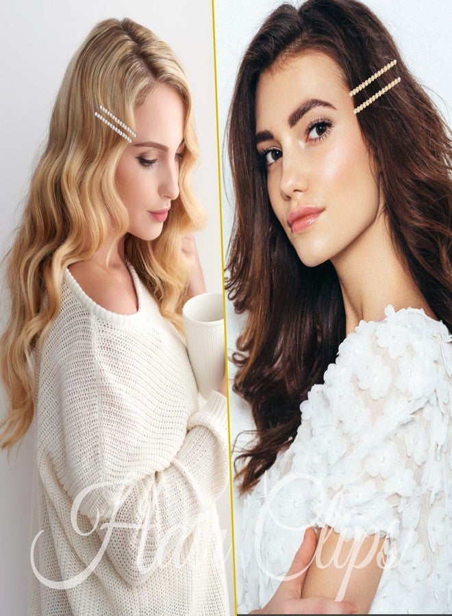 Benefree 4Pcs Pearl Hair Clips for Women,Hair Clover Clips for Thick Thin Hair, Girls/Women Hair Accessories for Styling Sectioning,Hair Barrettes for Women Hair Making Salon Supplies Hair Accessories - Image 4