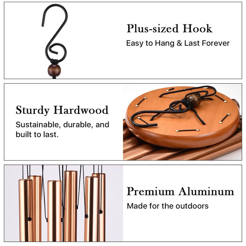 AMBOBE Memorial Wind Chimes Gifts, Sympathy Wind Chimes, Sympathy Gifts for Loss of Loved One, Bereavement Gift Baskets, Home Decor Outdoor Garden, Soothing Melodic Tones for Grieving Hearts - Image 3