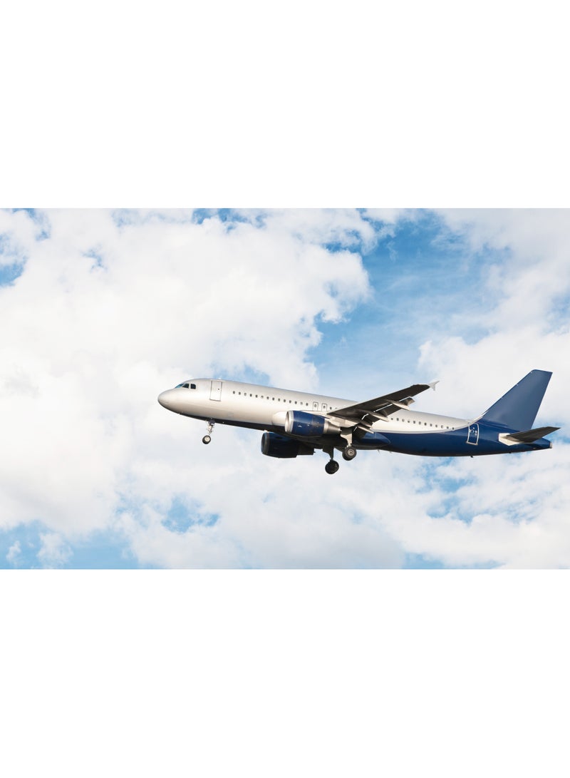 A beautiful and modern banner with a stunning and elegant flying plane design. It is 110 cm × 180 cm in size. - Image 1