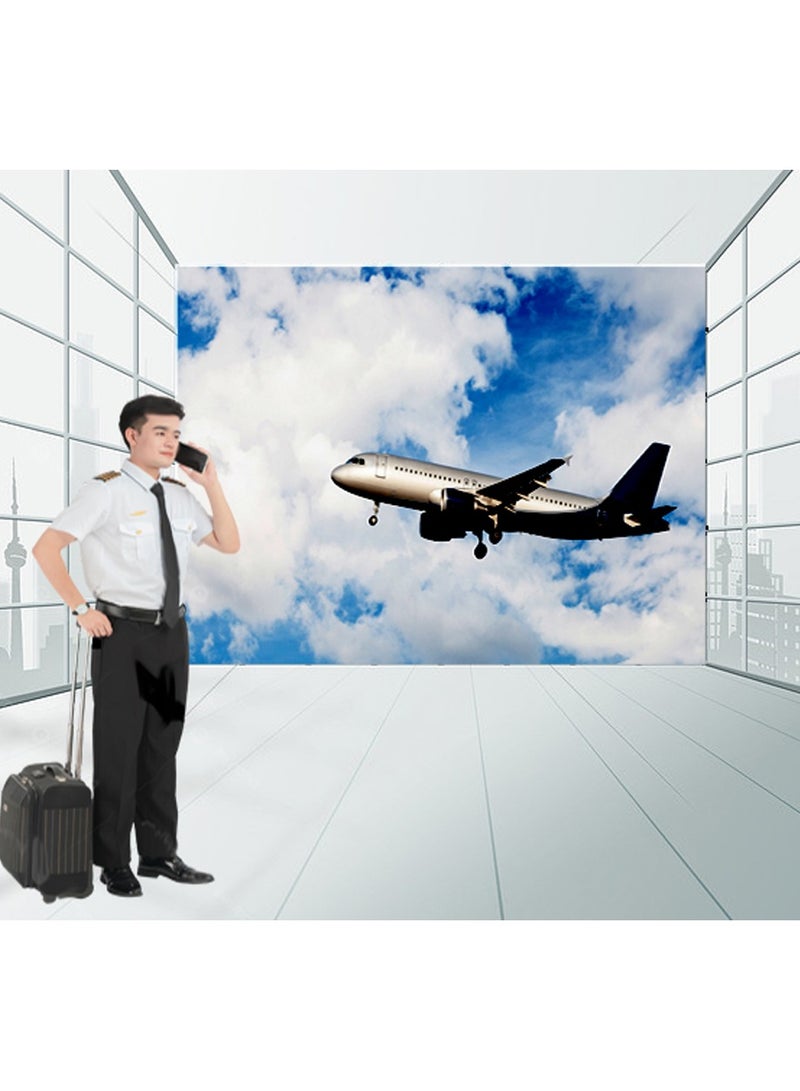 A beautiful and modern banner with a stunning and elegant flying plane design. It is 110 cm × 180 cm in size. - Image 3