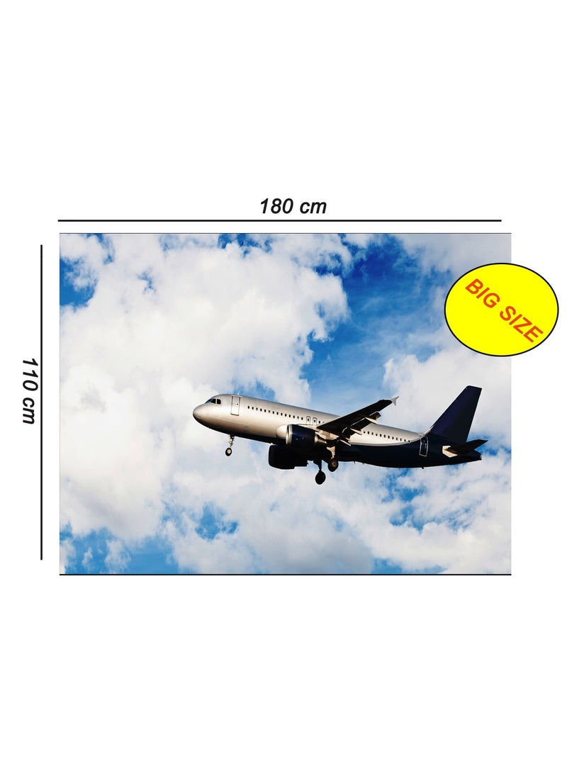A beautiful and modern banner with a stunning and elegant flying plane design. It is 110 cm × 180 cm in size. - Image 2