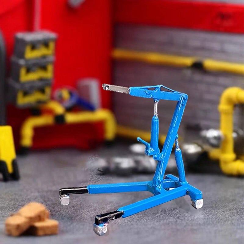 Blue 1 64 Scale Engine Hanger Model Classic Collectible Ornament For Car Workshop Garage Scene - Image 4