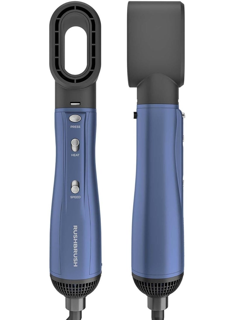 Rush Brush Plus 6 Air Styler - 5 Different Heads - 1300 Watts - 3 Heat/2Speeds - 30000 RPM - Ionic Technology - Navy Blue - Image 5
