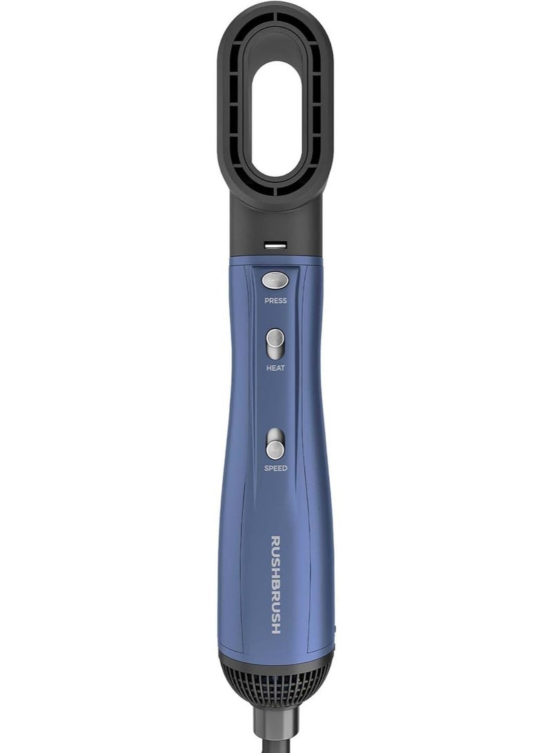 Rush Brush Plus 6 Air Styler - 5 Different Heads - 1300 Watts - 3 Heat/2Speeds - 30000 RPM - Ionic Technology - Navy Blue - Image 2