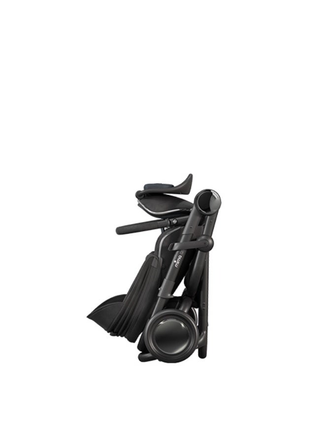 Mima Creo Combi Stroller | Black Frame with Matching Seat & Hood | Luxury Compact Fold Strolle - Image 2