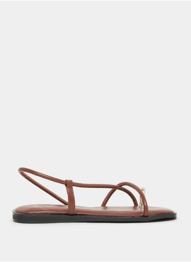 Styli One Side Strap Flat Sandals