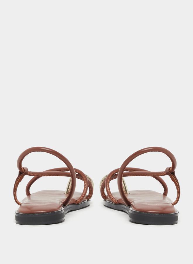 ستايلي صندل مسطح بحزام جانبي - Image 4