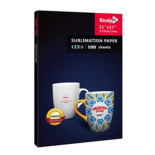 KOALA PAPER Koala Sublimation Paper 11x17 inches Easy to DIY T-shirts, Tumblers, Mugs Only Compatible with Inkjet Sublimation Printer Sublimation Ink 100 sheet 123g - Image 1