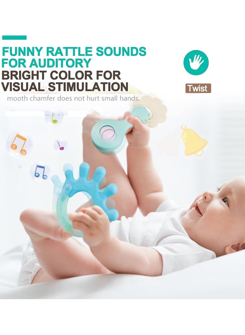 لعبة Teether للأطفال لعبة الأطفال 0-12 شهور بالإضافة إلى مربع التخزين -14 جهاز كمبيوتر شخصي BPA مجاني لعبة الأسنان الناعمة من السيليكون لعبة الألعاب الحسية للأطفال حديثي الولادة هدايا 3 6 9 12 شهور للتعليم المبكر - Image 2