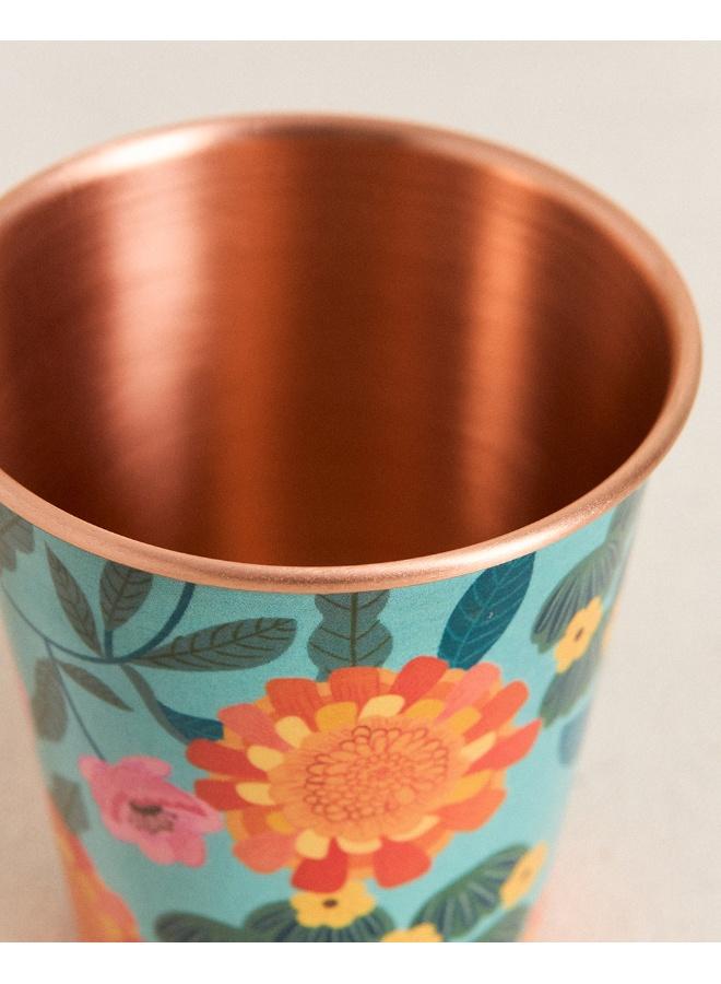 Chumbak Marigold Copper Tumbler, Small - Image 3